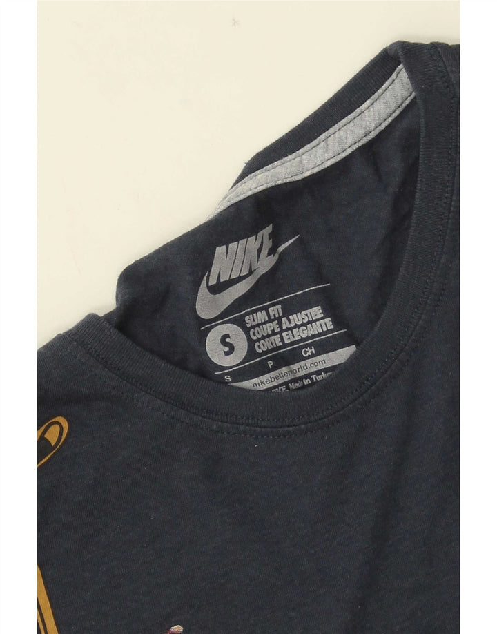 Męski T-shirt Nike Slim Fit z grafiką, mały, granatowy