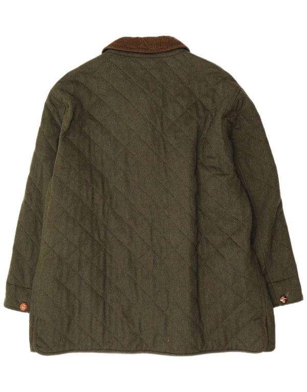 Męska pikowana kurtka Porto Di Panama UK 44 2XL Zielona wełna