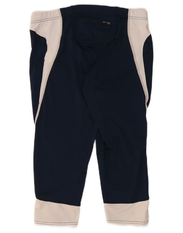 Damskie legginsy Capri Asics UK 14 Średni granatowy poliester z blokami kolorów