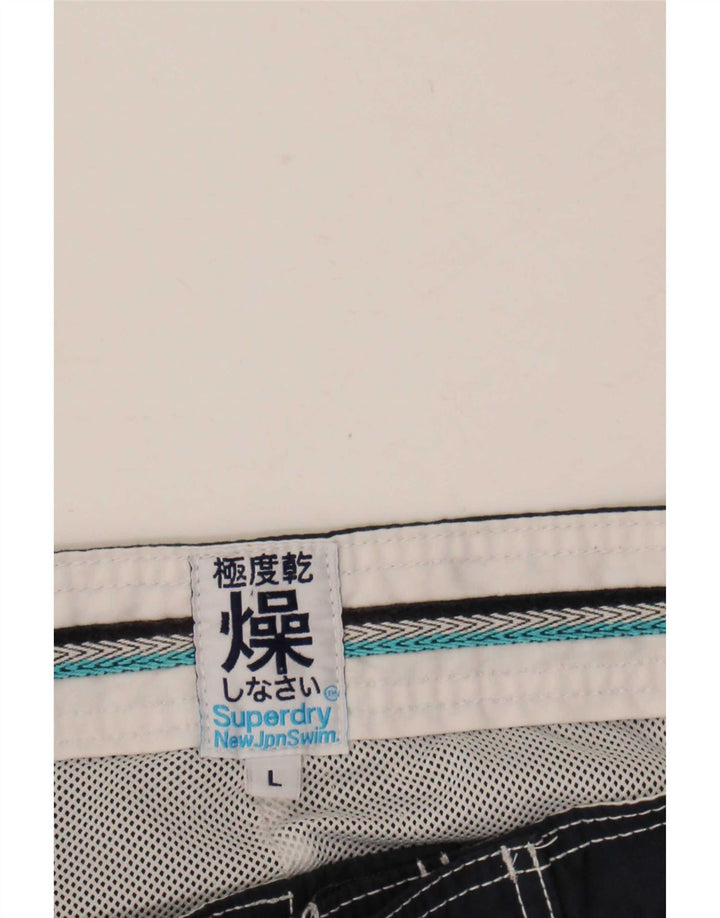 Męskie spodenki kąpielowe Superdry Graphic, duże, granatowe