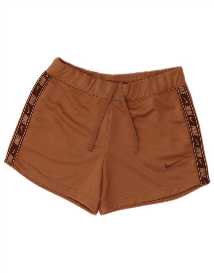 Damskie spodenki sportowe Nike Graphic UK 10, małe, brązowe, poliestrowe
