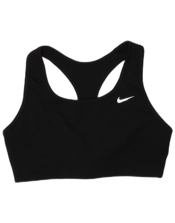 Damski top sportowy z biustonoszem Nike, średni czarny sportowy