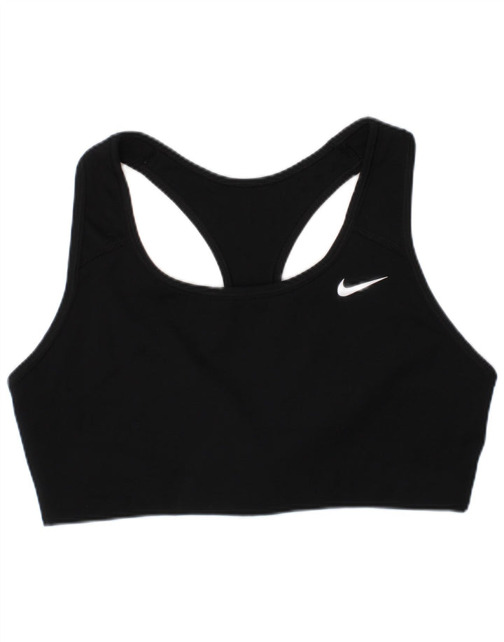 Damski top sportowy z biustonoszem Nike, średni czarny sportowy