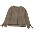 Damska bluzka z długim rękawem Zara Top UK 10 Small Grey Houndstooth