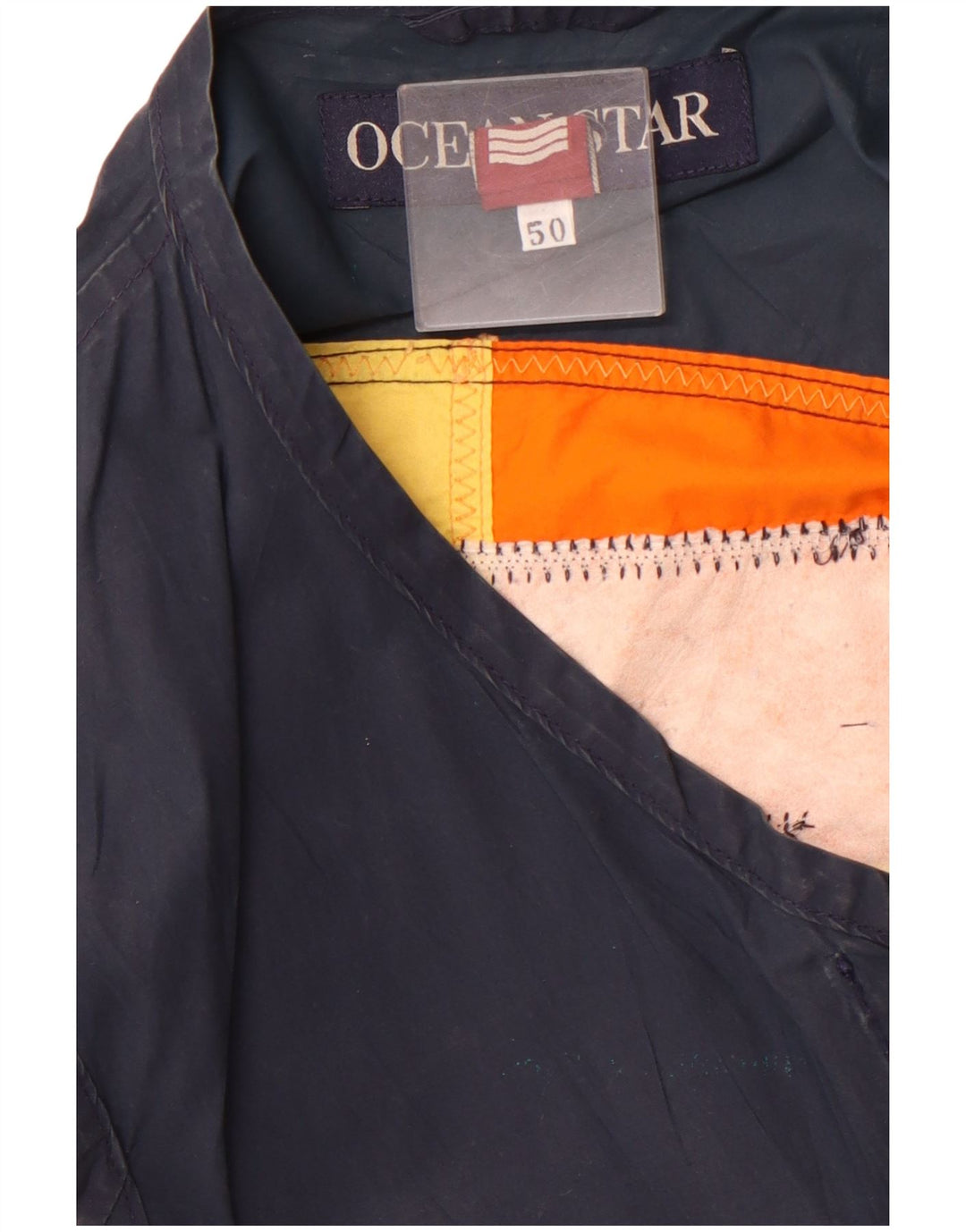 Męska kamizelka OCEAN STAR Graphic Utility IT 50, duża granatowa, z blokami kolorów