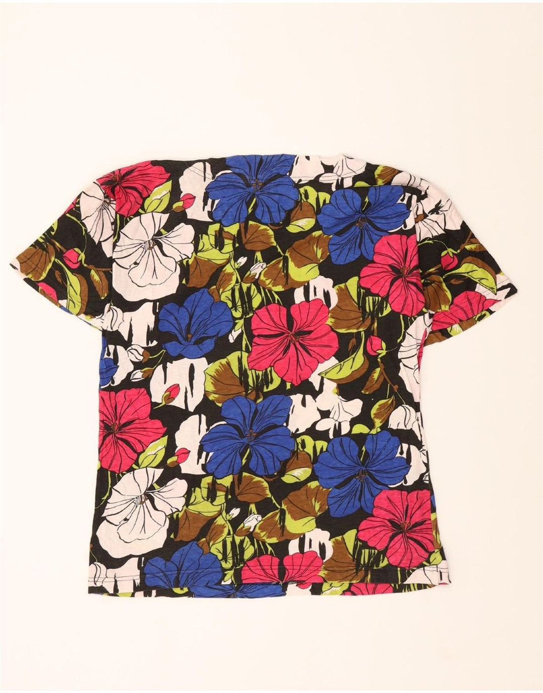 VINTAGE Womens Blouse Top UK 16 Large Multicoloured Floral Cotton Vintage Vintage and Second-Hand Vintage from Messina Hembry 