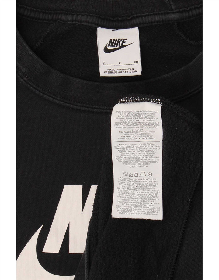 Damska bluza dresowa Nike Graphic Oversize UK 10, mała, czarna, bawełniana