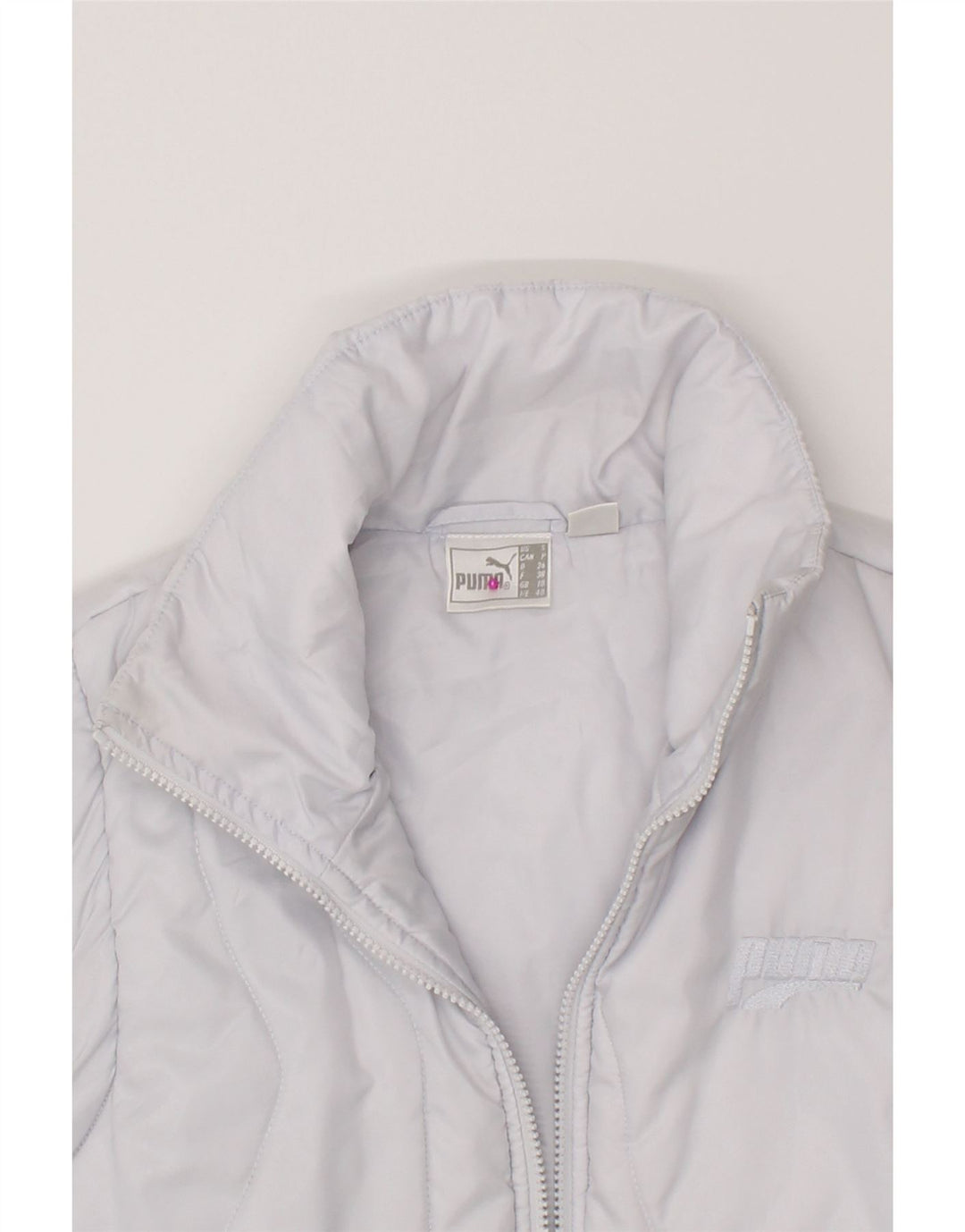 PUMA Womens Padded Gilet UK 10 Small White Polyester Vintage Puma and Second-Hand Puma from Messina Hembry 