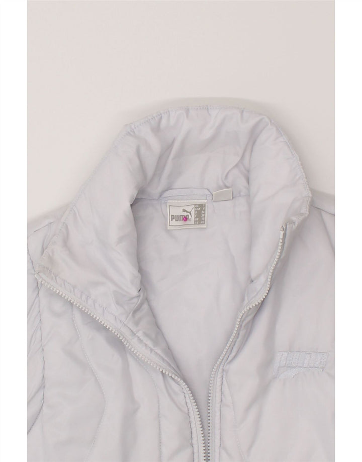 PUMA Womens Padded Gilet UK 10 Small White Polyester Vintage Puma and Second-Hand Puma from Messina Hembry 