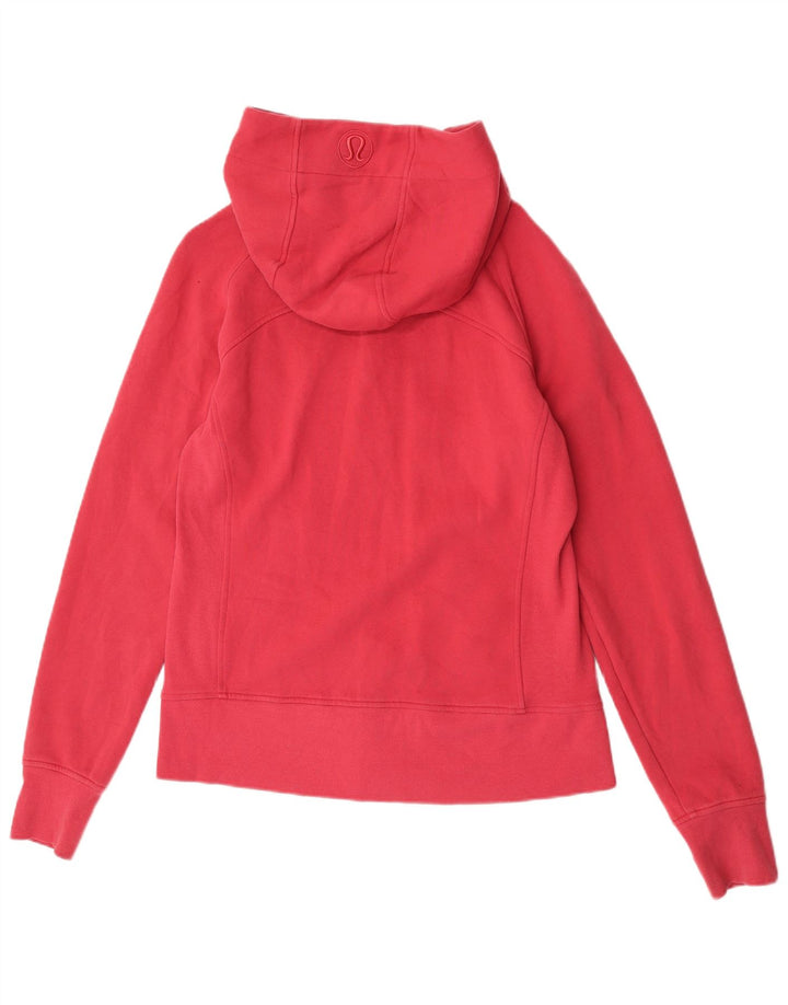 Damski sweter z kapturem i zamkiem Lululemon US 12, duży, czerwony, bawełniany