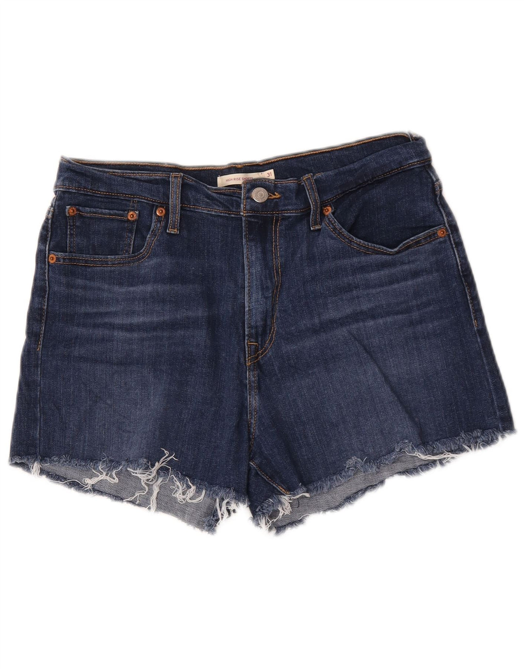 Damskie spodenki jeansowe Levi's z wysokim stanem W31, średnioniebieskie, bawełniane