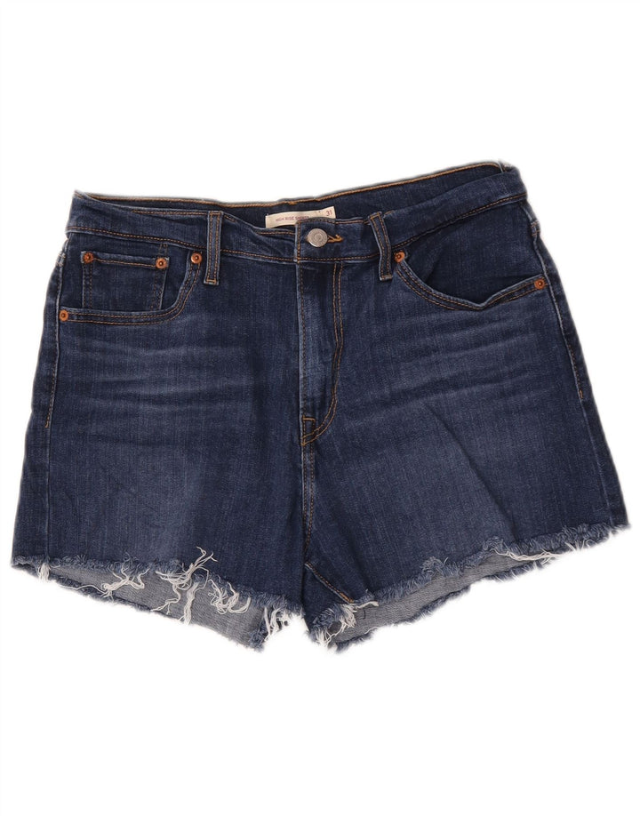 Damskie spodenki jeansowe Levi's z wysokim stanem W31, średnioniebieskie, bawełniane