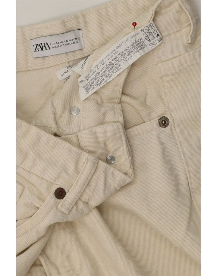 Damskie spodenki jeansowe Zara EU 38 Small W28 Off White Cotton