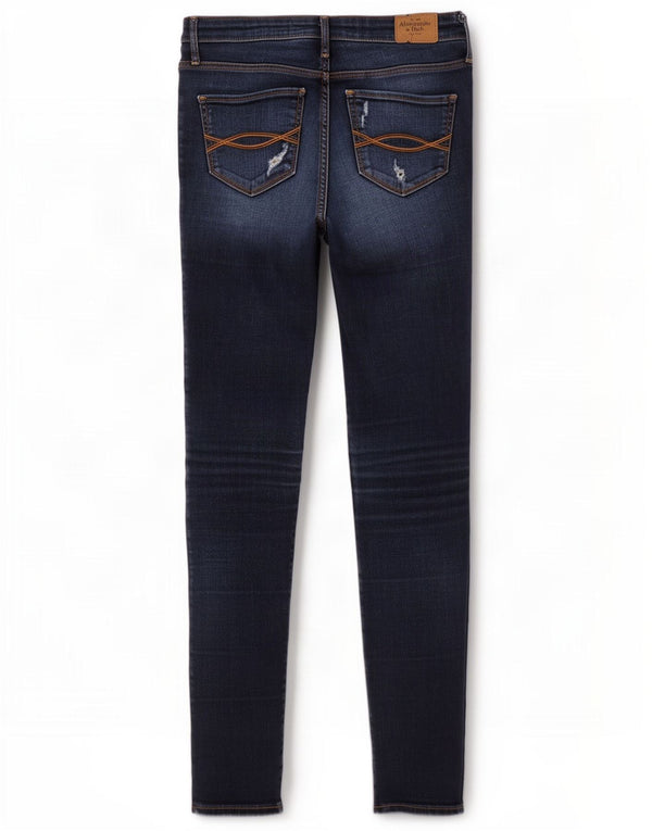 Damskie jeansy skinny Abercrombie & Fitch US 2 XS W26 L31 granatowe