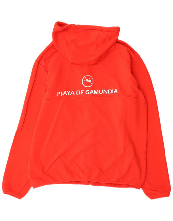 Puma Mens Graphic Zip Hoodie Sweater XL Red Cotton Sports