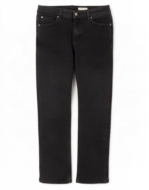 Marks & Spencer Damskie The Sienna Straight Jeans UK 14 Large W30 L30 Czarny