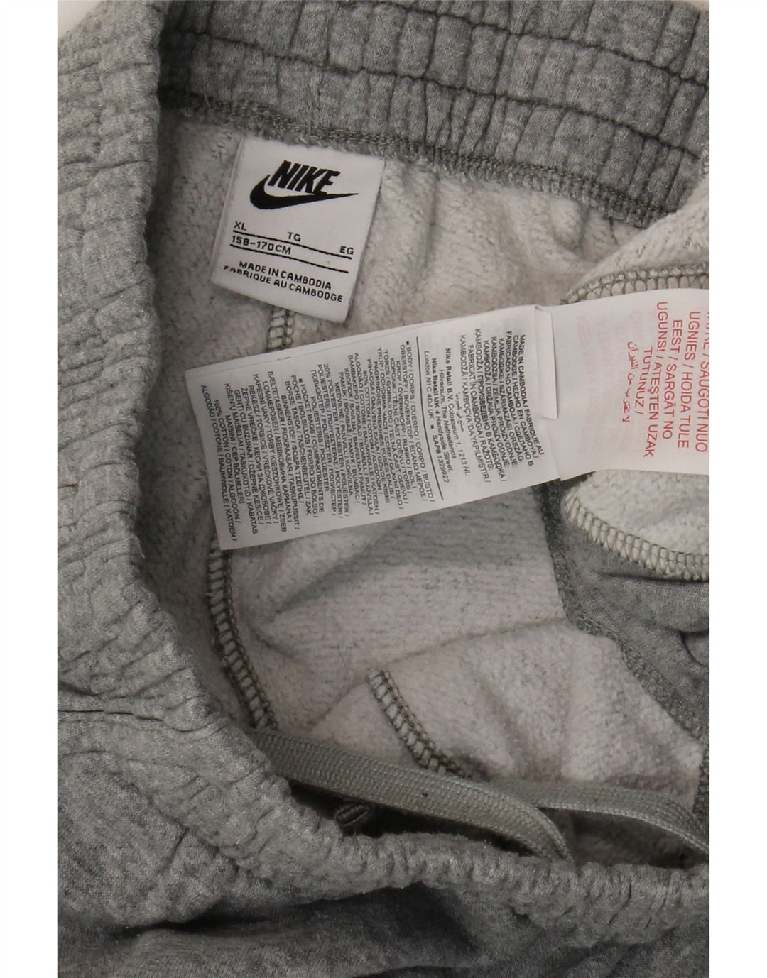 Chłopięce spodnie dresowe NIKE Cargo Joggers 13-14 lat XL, szara bawełna