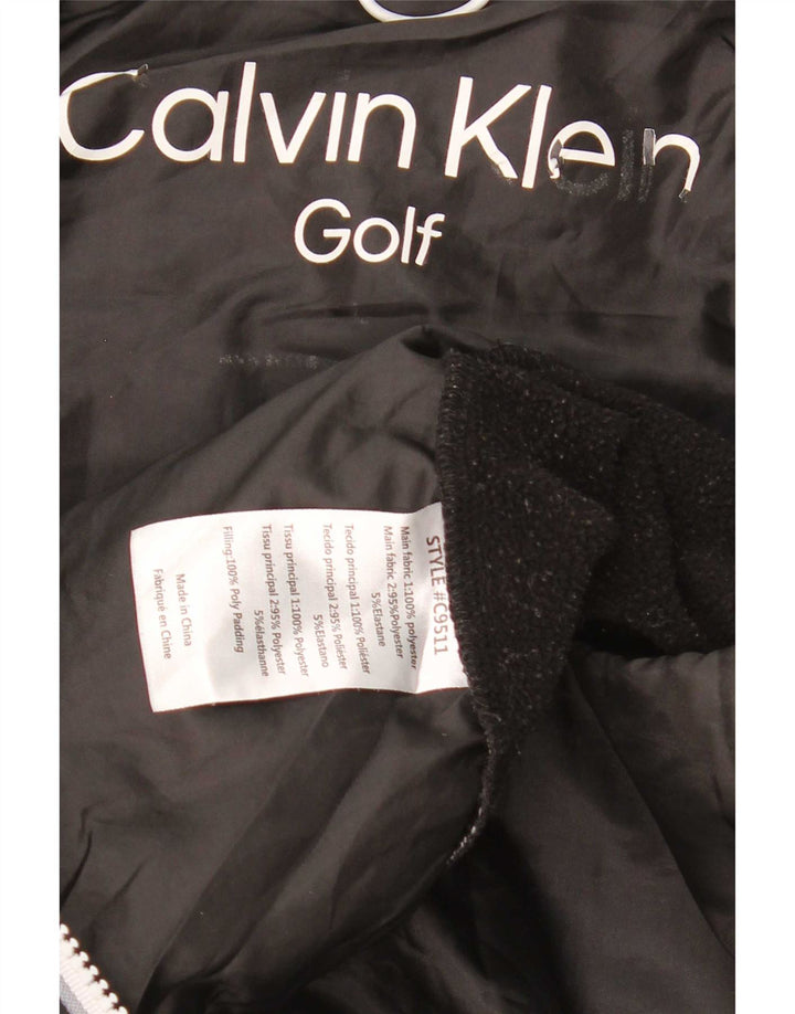 Męska ocieplana kurtka golfowa Calvin Klein UK 38, średni czarny poliester