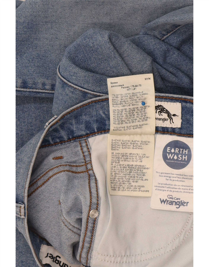 Wrangler Męskie Larston Slim Jeans W28 L32 Niebieskie bawełniane