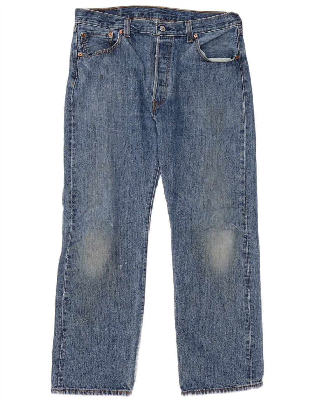 Męskie jeansy Levi's 501 Straight W36 L30 Niebieskie bawełniane