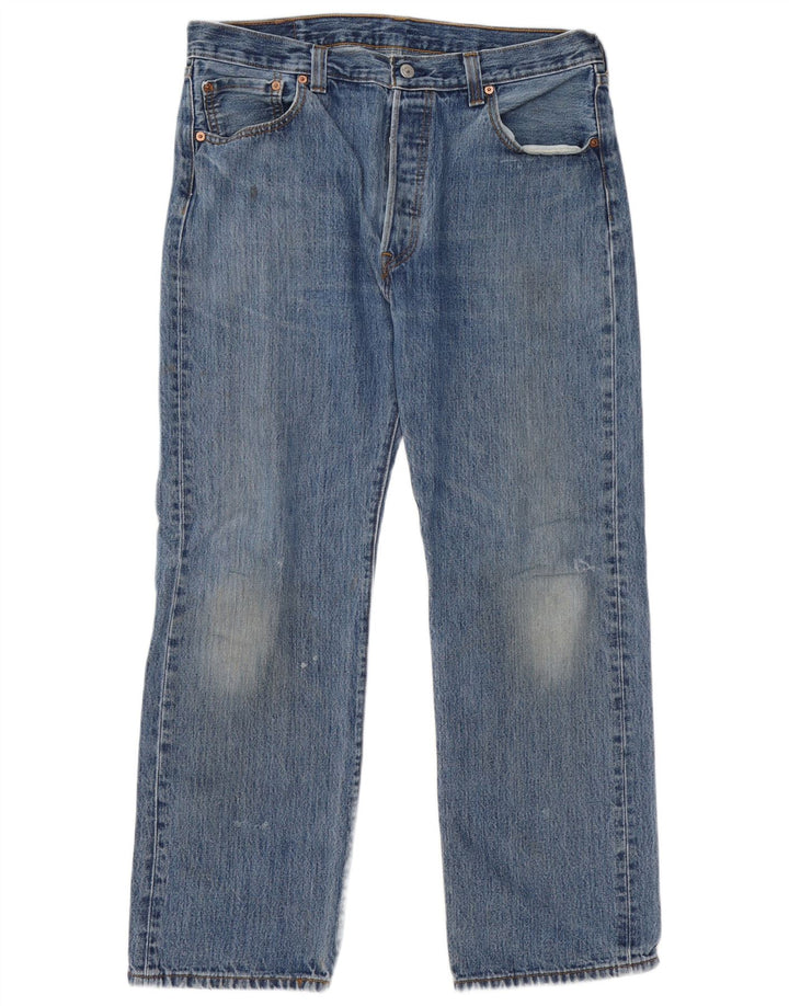Męskie jeansy Levi's 501 Straight W36 L30 Niebieskie bawełniane