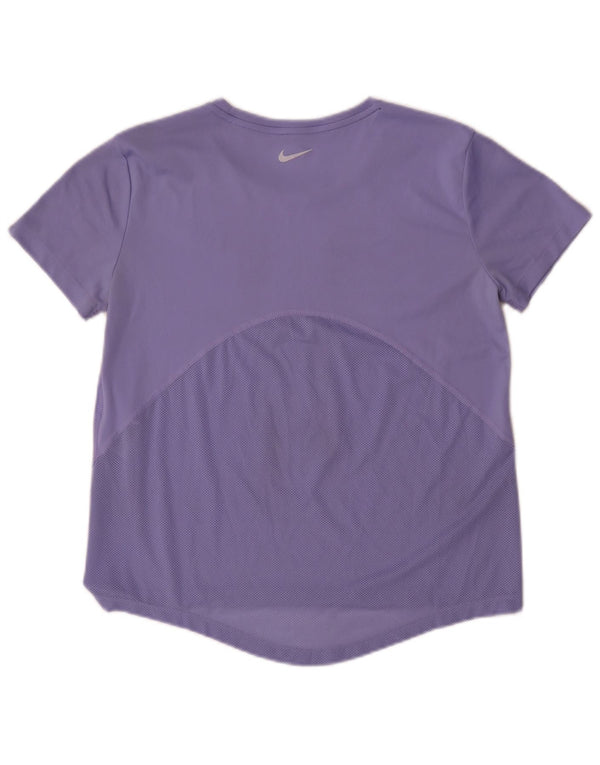 Damska koszulka Nike Dri Fit Top UK 10, mały, fioletowy poliester