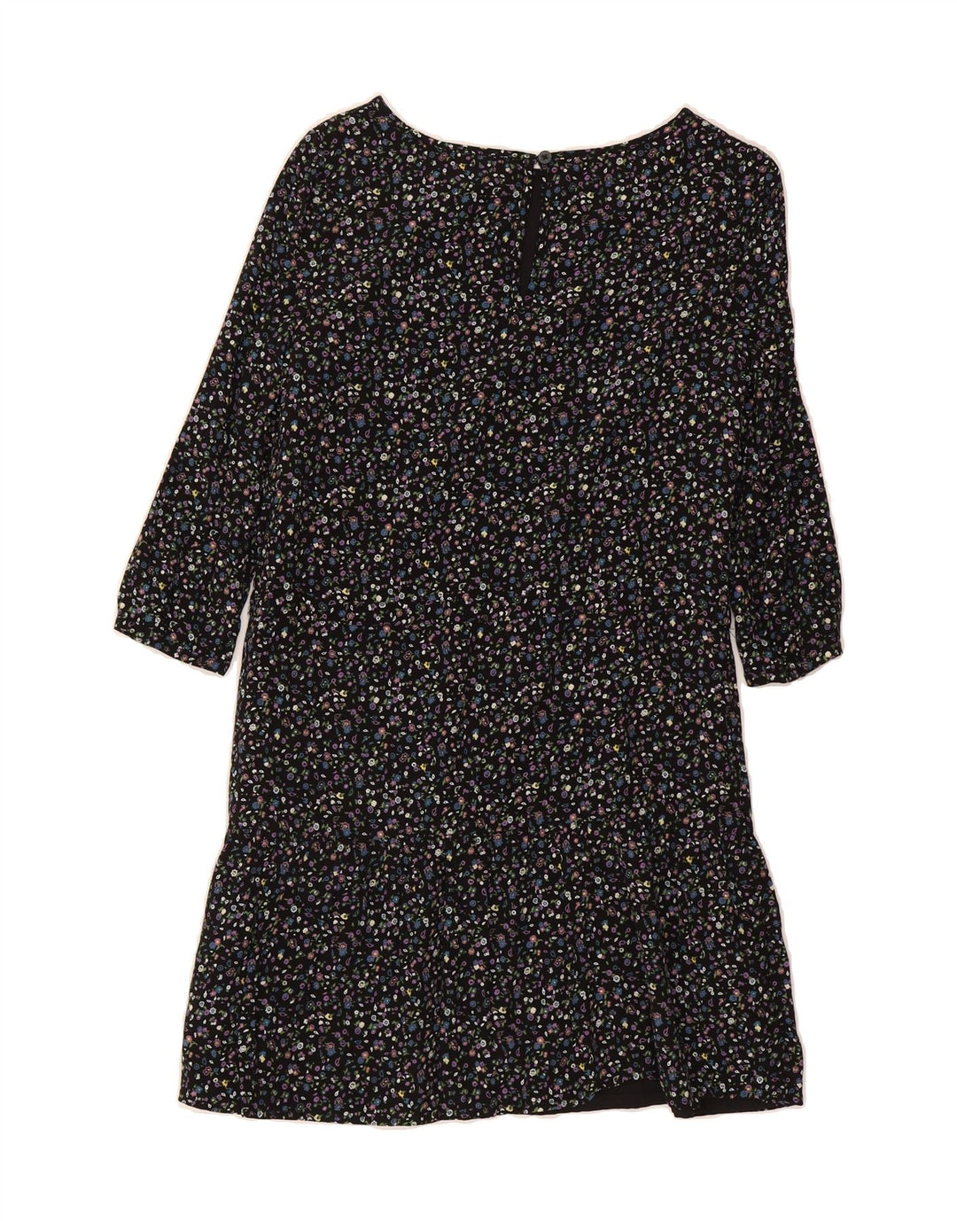 JACK WILLS Womens 3/4 Sleeve Basic Dress UK 6 XS Black Floral Vintage Jack Wills and Second-Hand Jack Wills from Messina Hembry 