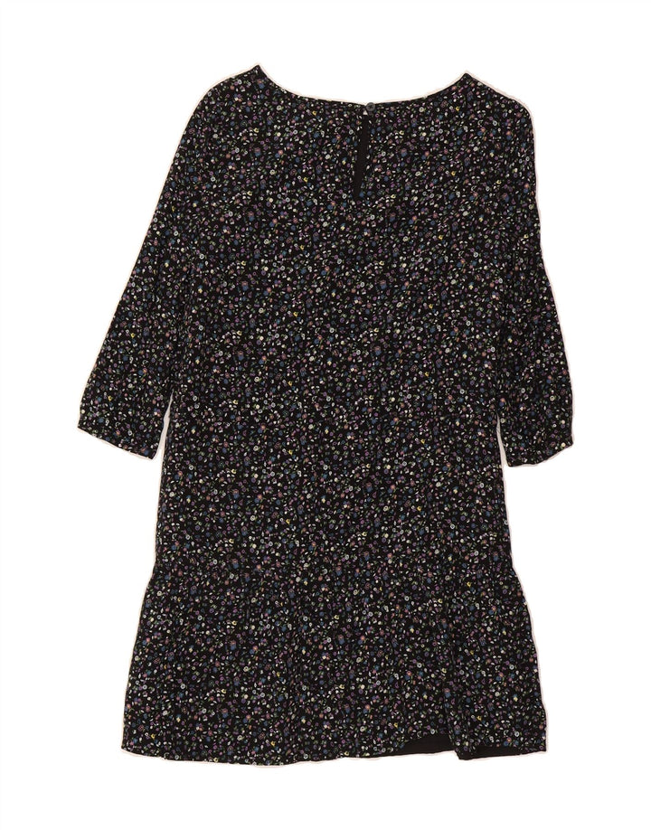 JACK WILLS Womens 3/4 Sleeve Basic Dress UK 6 XS Black Floral Vintage Jack Wills and Second-Hand Jack Wills from Messina Hembry 