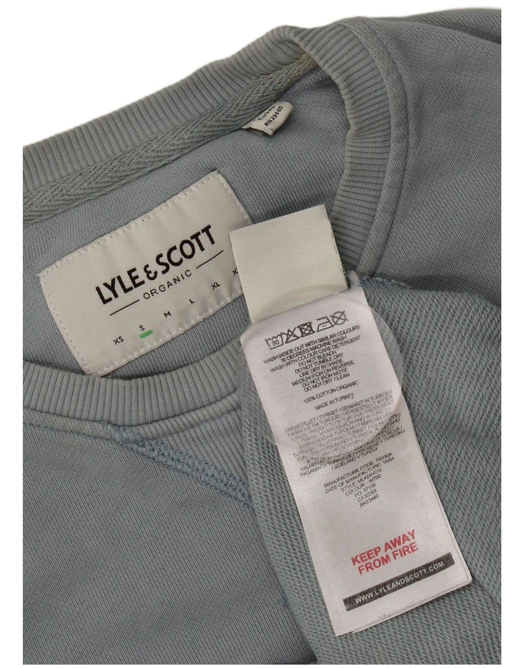 Męska bluza dresowa Lyle & Scott, mała, niebieska, bawełniana