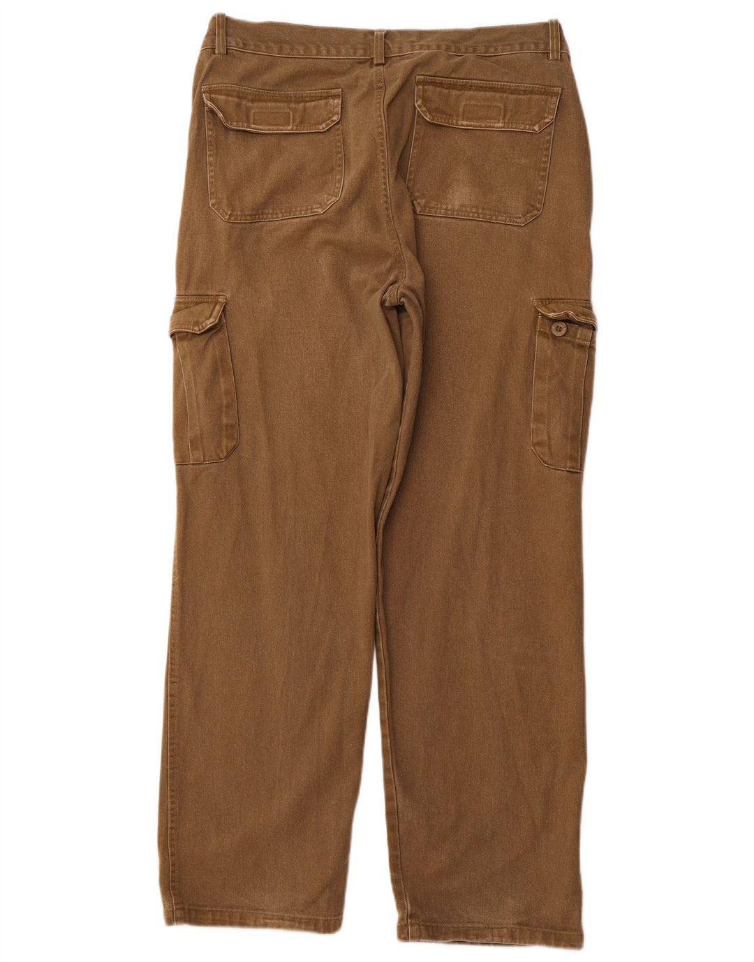 Męskie proste spodnie cargo w stylu vintage, EU 52 XL W36 L30, bawełna khaki