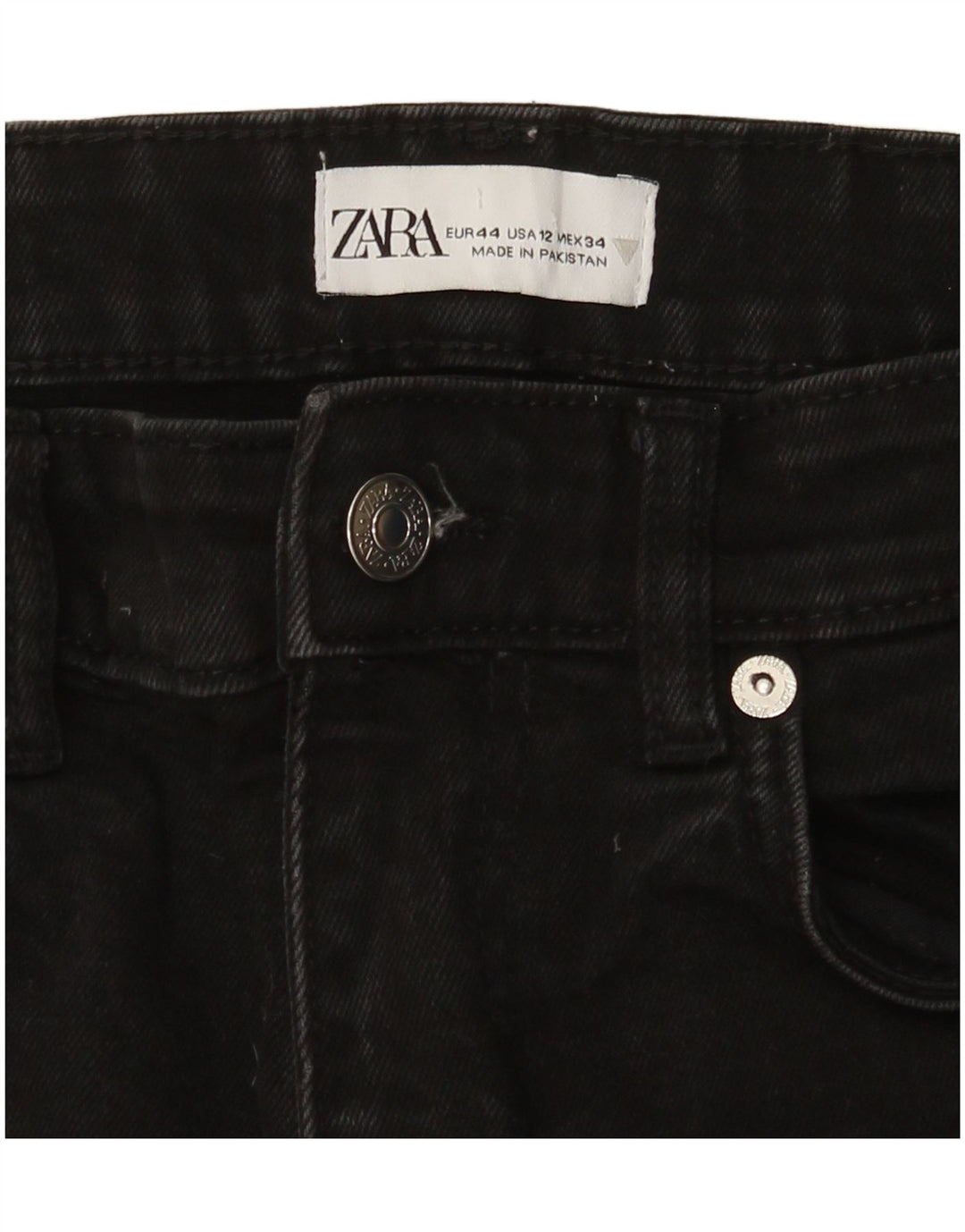 Damskie jeansy Bootcut Zara EU 44 XL W34 L25 Czarne