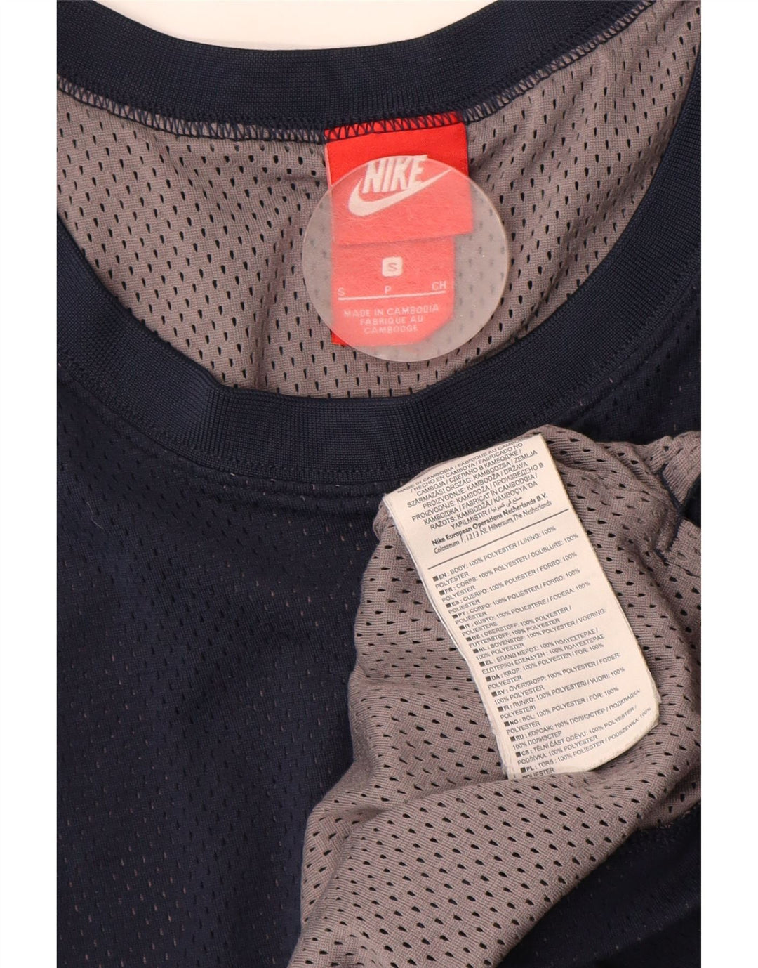 Męska kamizelka z grafiką Nike, mała, granatowa, poliester