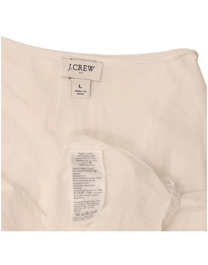Bluzka damska J. Crew Top UK 16, duża, biała, bawełniana