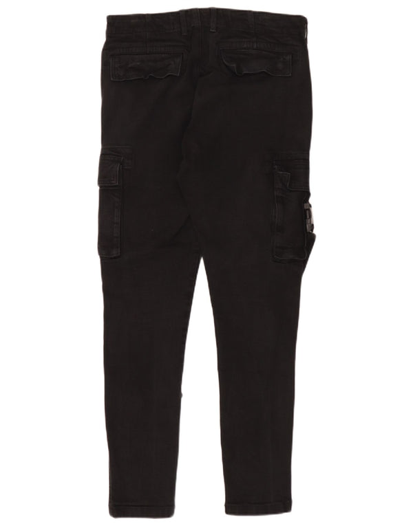 Spodnie męskie Zara Skinny Cargo EU 40 Medium W31 L29 Czarna bawełna
