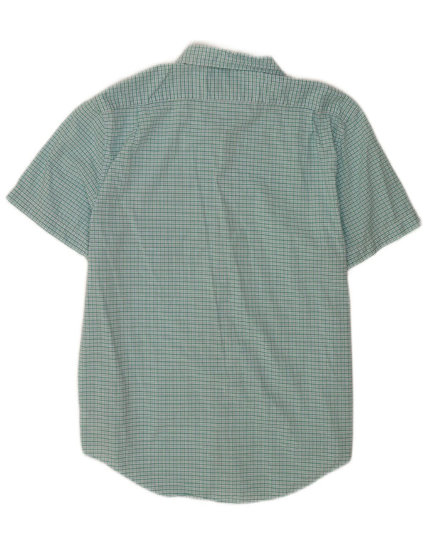 Koszula męska Lacoste Slim Fit z krótkim rękawem, rozmiar 44 XL, turkusowa kratka