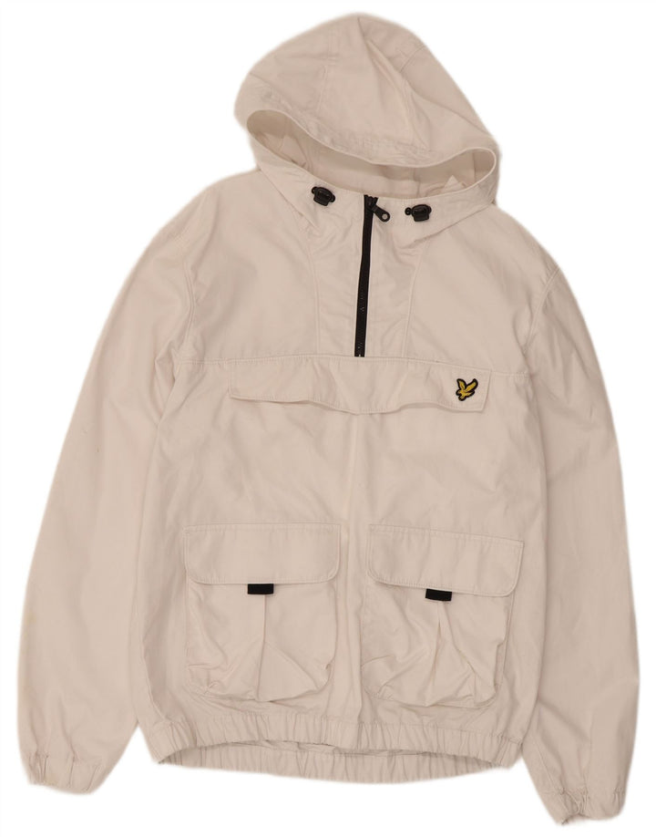 Męska kurtka Anorak z kapturem Lyle & Scott UK 38, średni biały poliester