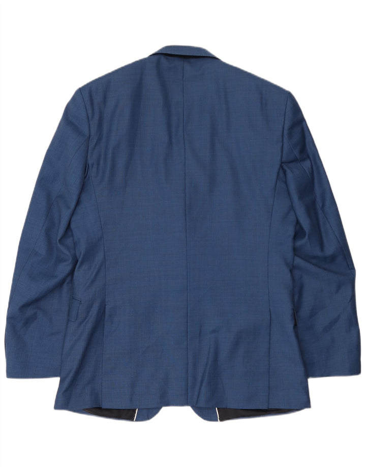 Męska marynarka zapinana na 2 guziki Ben Sherman UK 42 XL Niebieska wełna