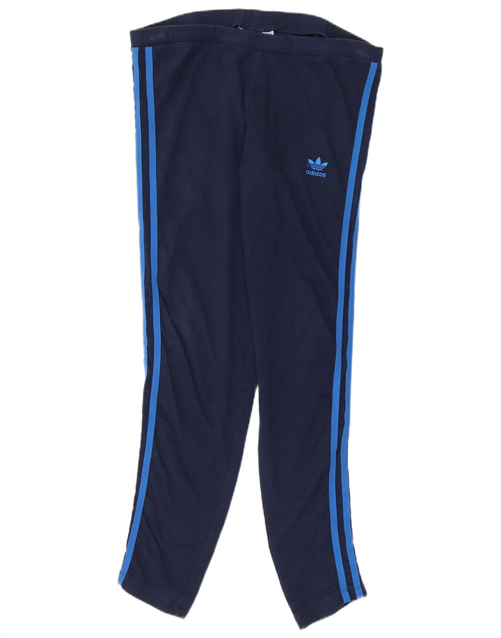 Legginsy damskie Adidas UK 16, duże, granatowe, bawełniane