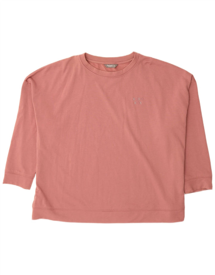 Damska bluza oversize VINTAGE UK 22 3XL Różowy poliester