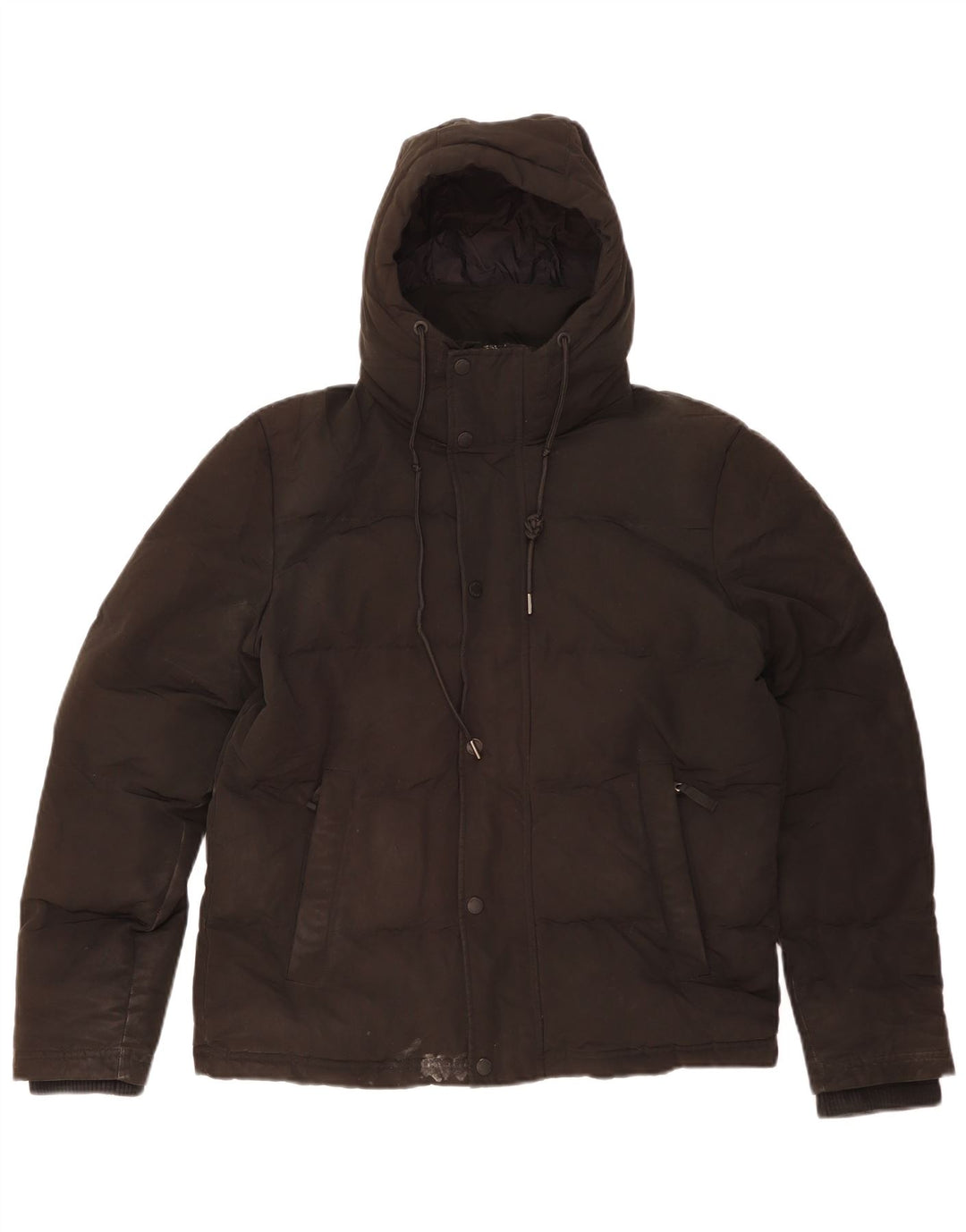 SUPERDRY Męska ocieplana kurtka z kapturem UK 36, mała, czarna, poliester