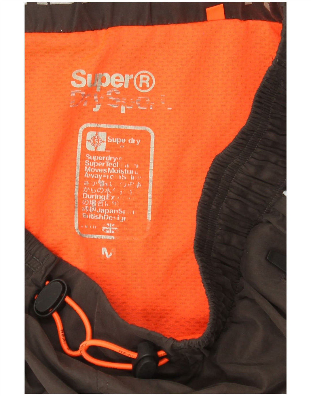 Damskie spodenki sportowe Superdry Graphic, średnio czarne