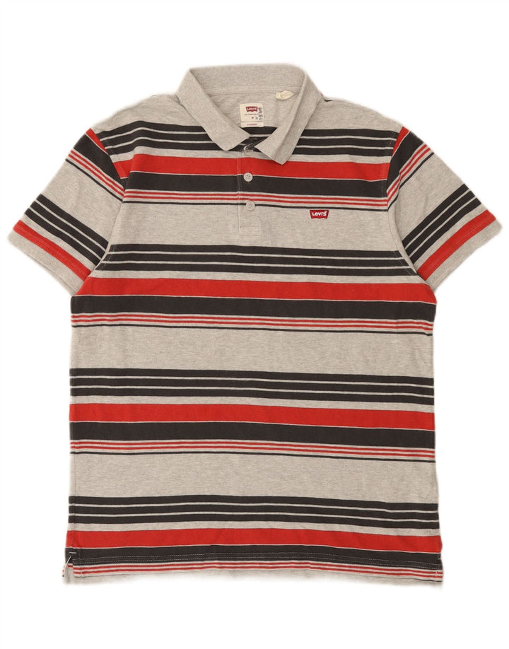 Męska standardowa koszulka polo Levi's, bawełniana w średnie szare paski