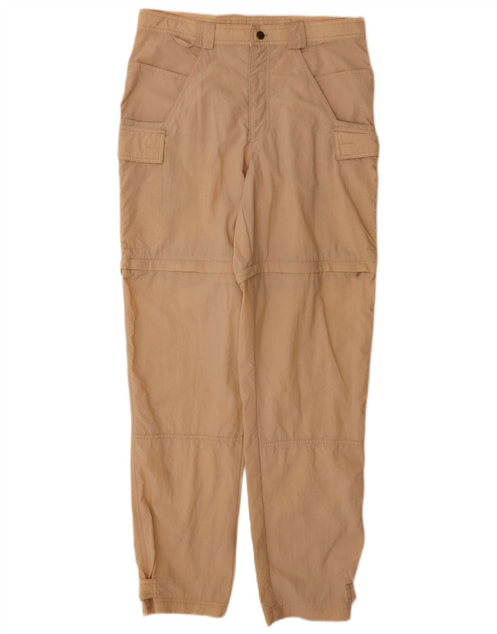 Damskie spodnie wiatrówkowe Jack Wolfskin Cargo, duże W32 L33, beżowe