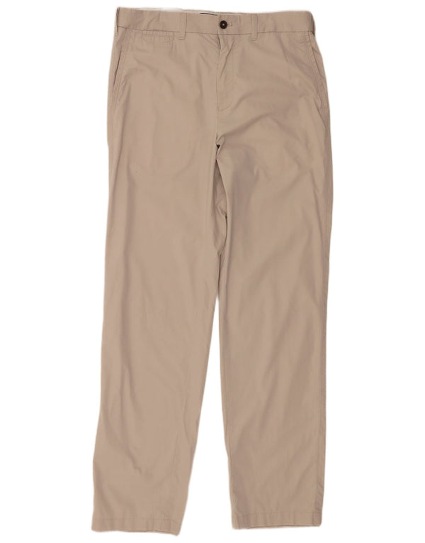 Marks & Spencer Męskie proste spodnie chino W34 L33 Beżowa bawełna