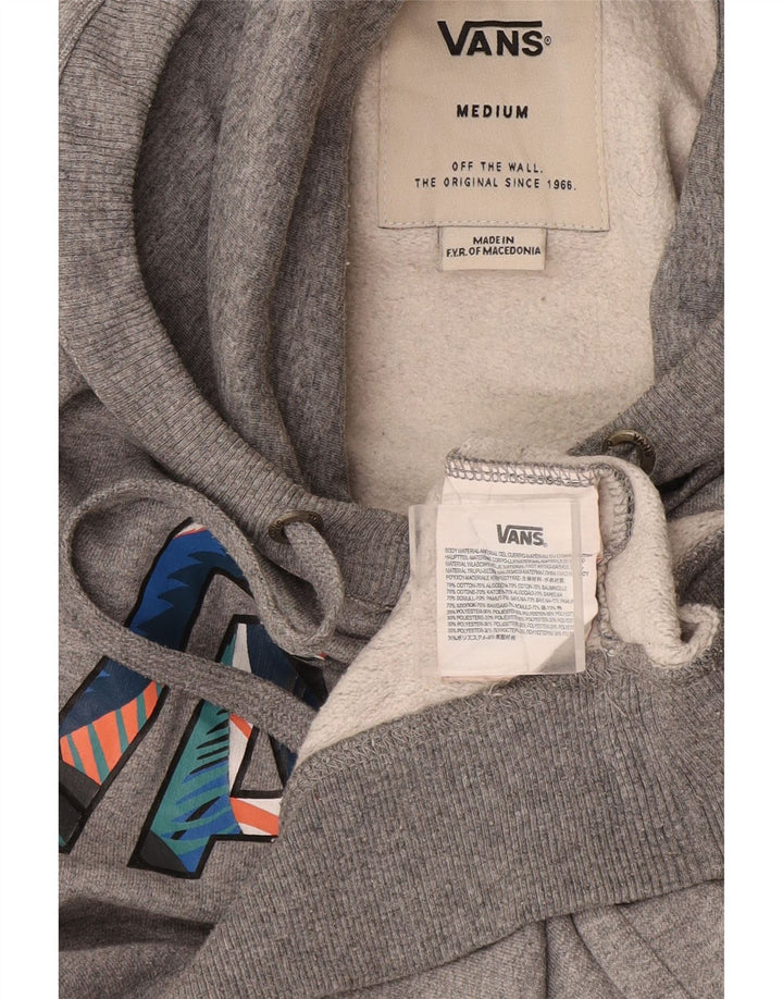Męski sweter z kapturem Vans z grafiką, średnioszary, bawełniany