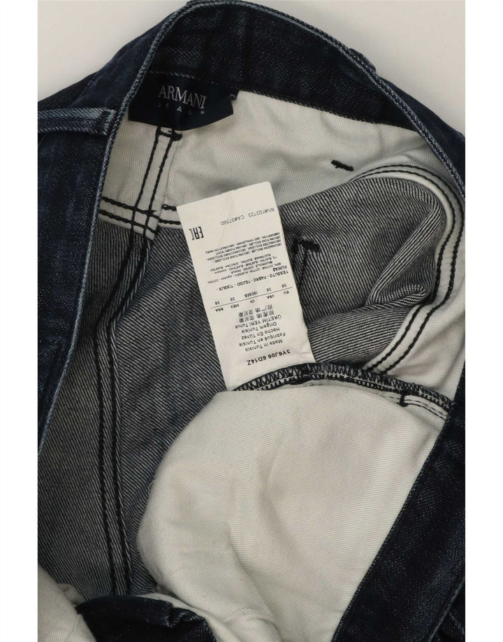Męskie jeansy Armani Slim W38 L34 Granatowa bawełna