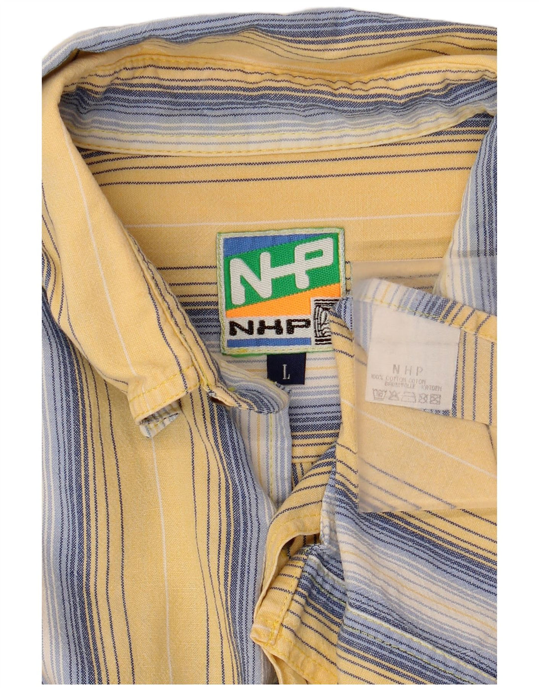 Koszula męska VINTAGE, duża, bawełniana w żółte paski