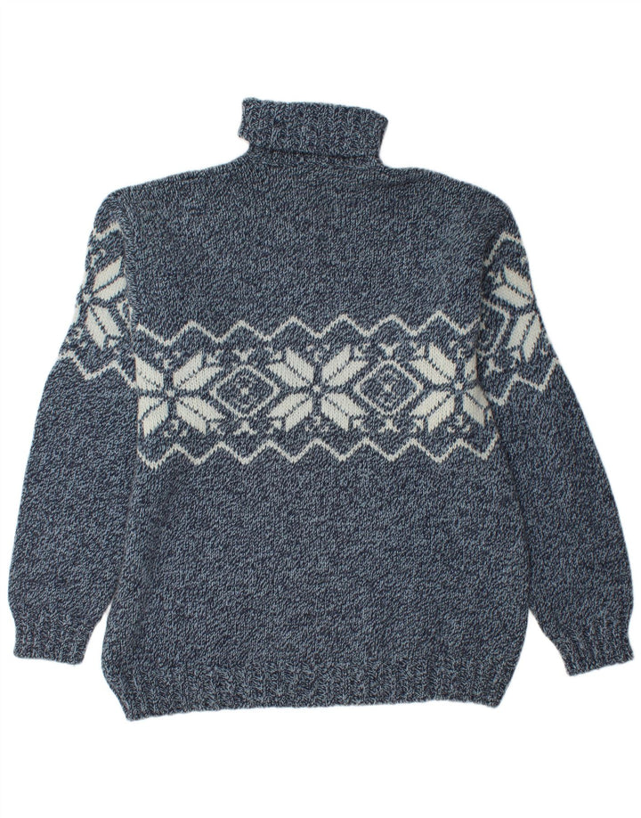 Sweter męski Barbieri z golfem XL granatowy Fair Isle