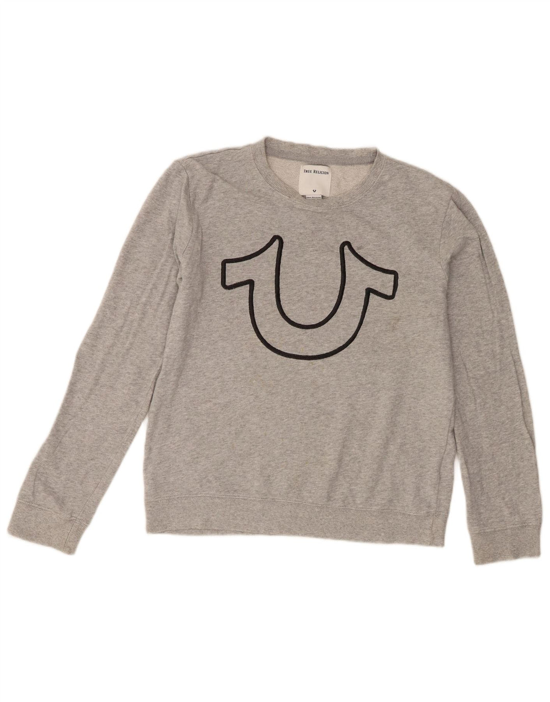Bluza chłopięca z grafiką True Religion, 13-14 lat, duża, szara bawełna