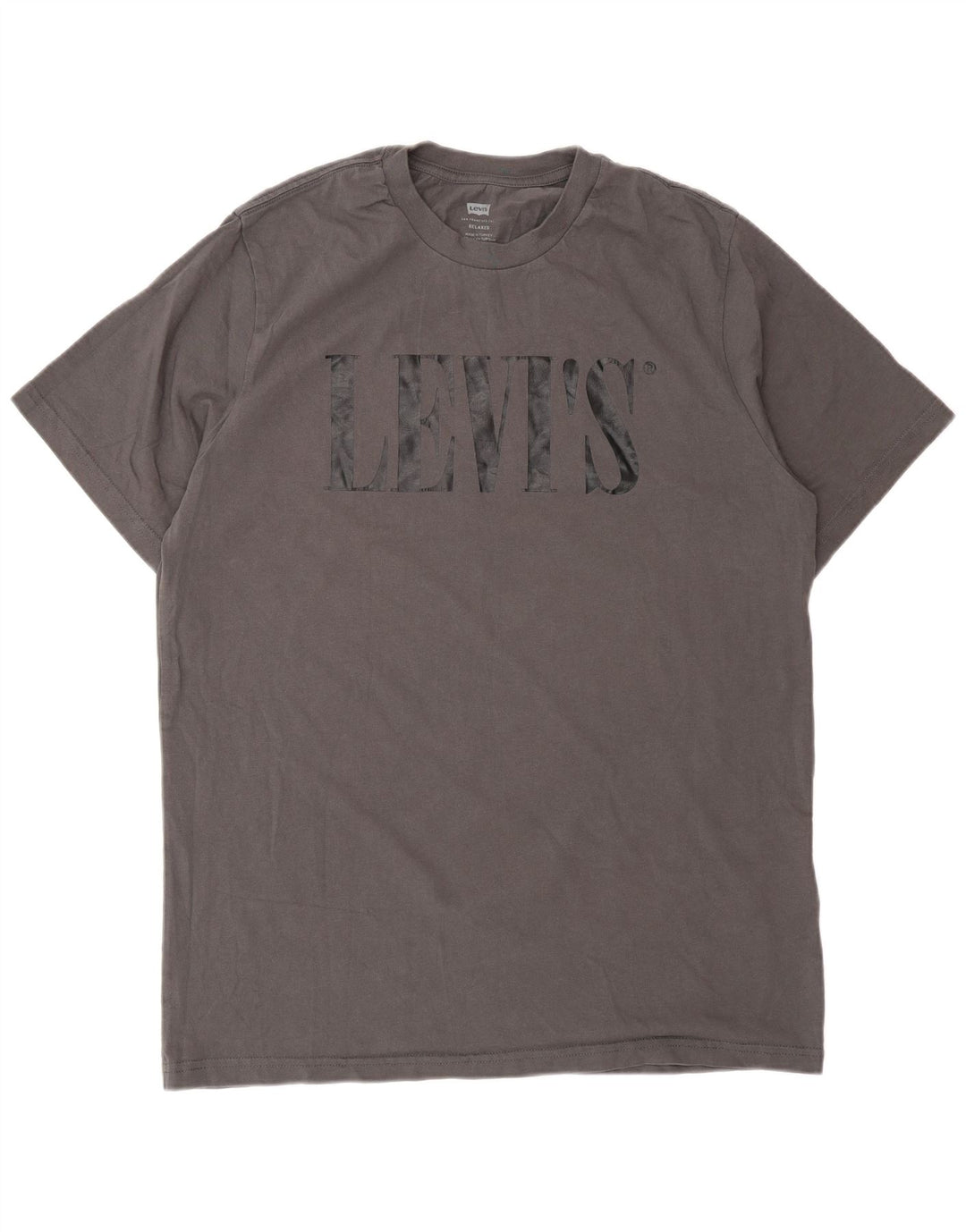 Męski T-shirt Levi's o swobodnym kroju z grafiką, średnioszary, bawełniany